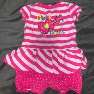 Pink Romper “my dad rocks”